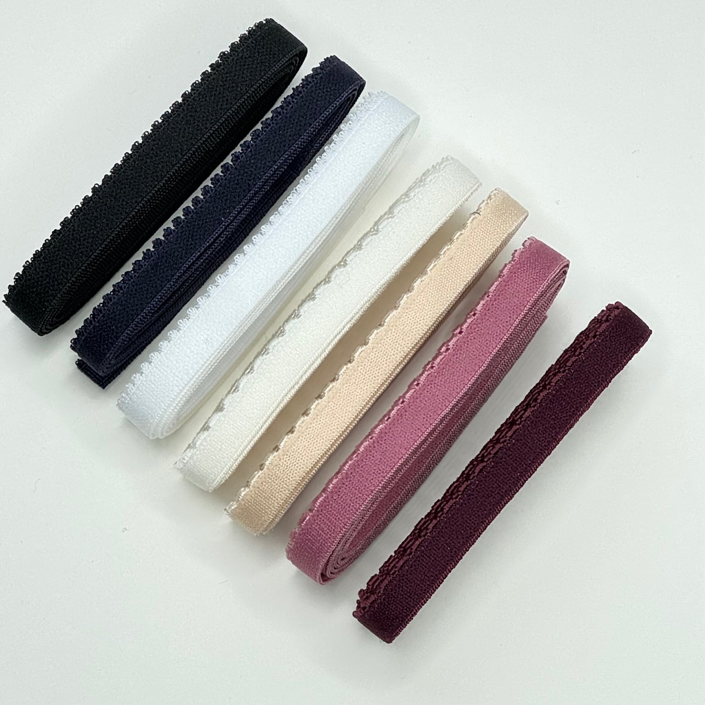 Élastique sous-poitrine 10 mm avec bord picot | Élastique pour soutien-gorge à coudre | 7 couleurs