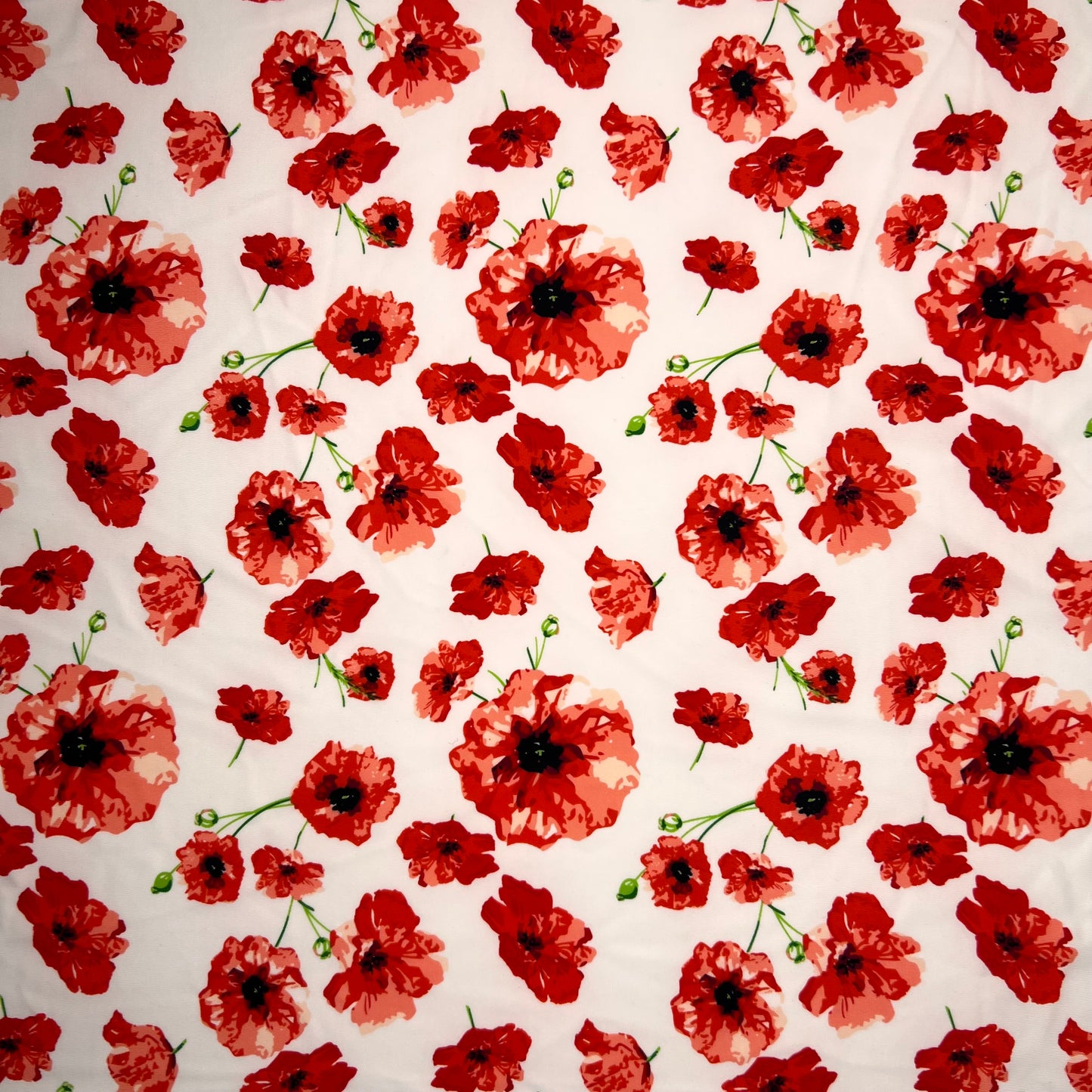 Microvezel met klaproos bloemenpatroon voor lingerie en ondergoed naaien. Klaproos