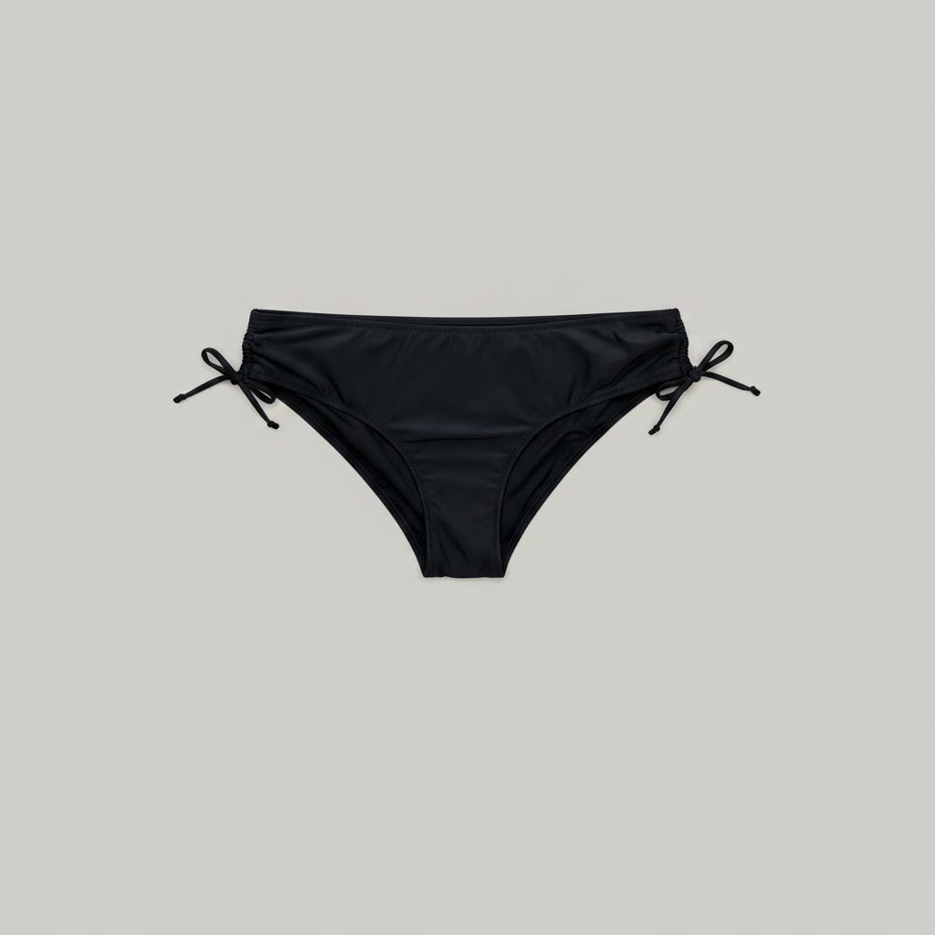 Bikini Bottoms sewn from black swimwear fabric