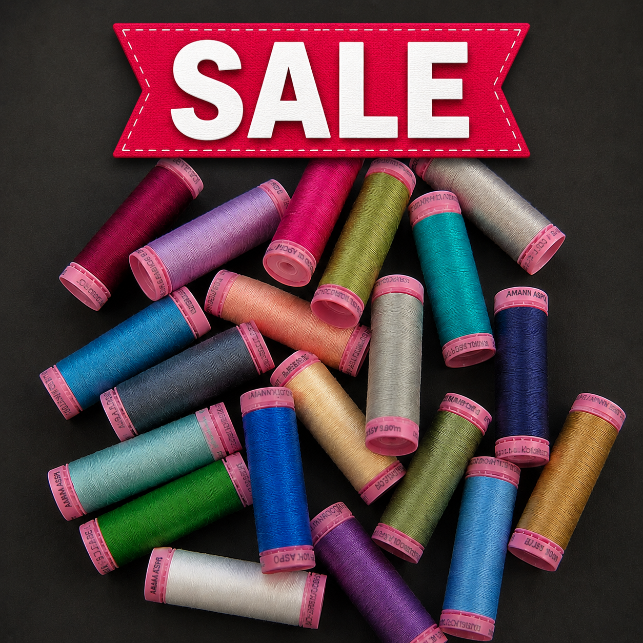 SALE. Box mit 20 Farben - Amann Nähgarn ASPO 120, 100 m – Nähgarn für Dessous & Unterwäsche