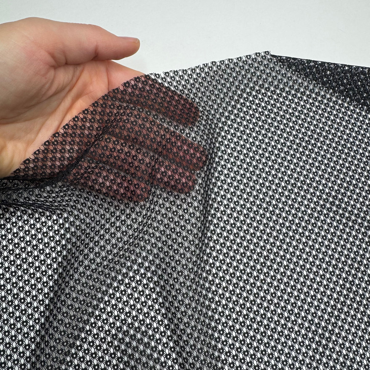Elastischer Tüll schwarz, 140 cm breit – 0,5 m für BH, Body & Slip