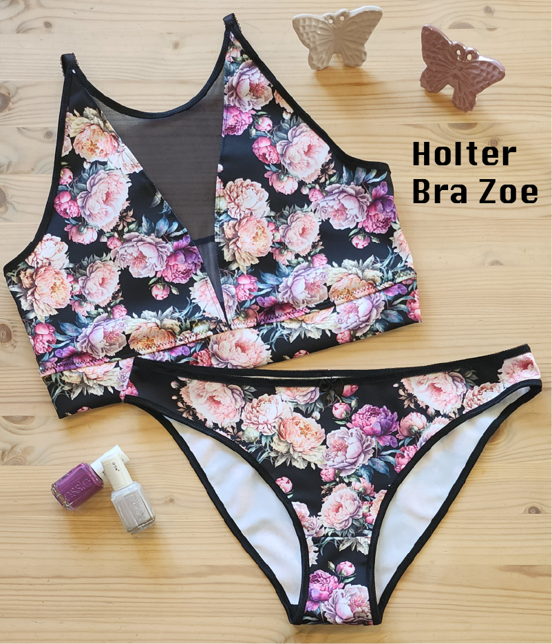 Modello di cucito Holterbra Zoe Dimensioni tedesche 70-90, A-B-C o come reggiseno sportivo o bathbikini idsmx3