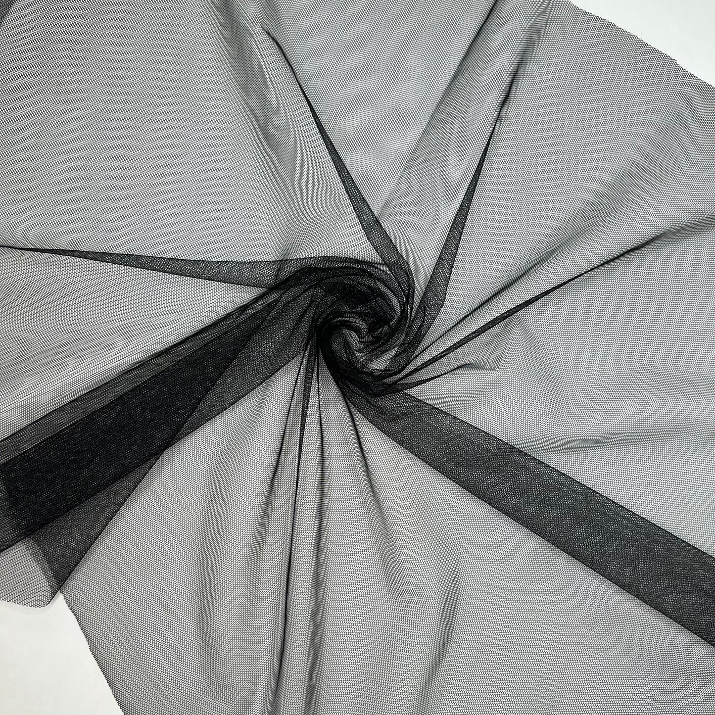 0,5 m fodera BH non elastica, tessuto da taglio, tulle nero/ tulle Bra IDfmx14