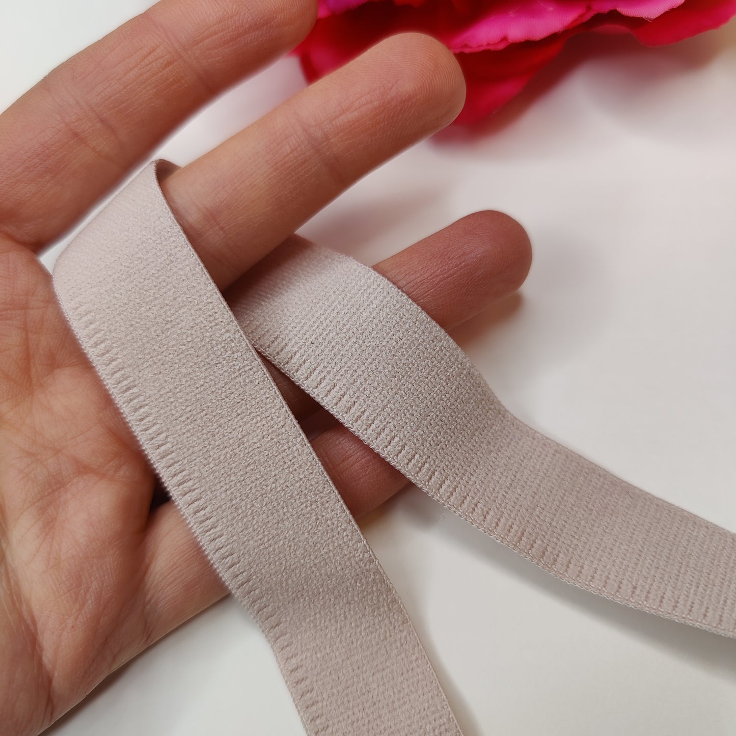 Elastico sottoseno da 2 cm in rosa, bianco o silver peony IDelx19