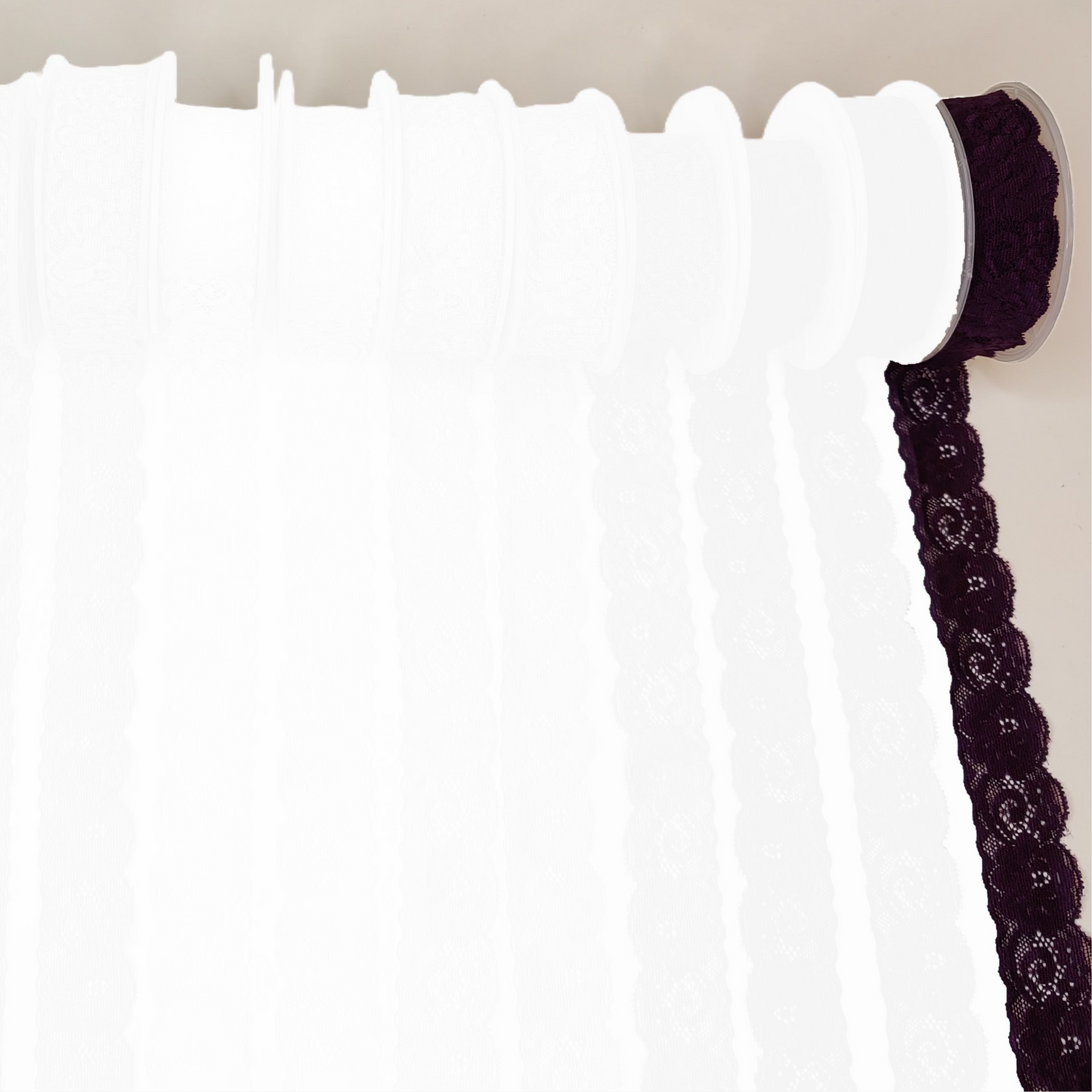 1 m elastic narrow <tc>lace</tc>nborder approx. 3 cm, 13 colors/stretch lace trim IDsx4