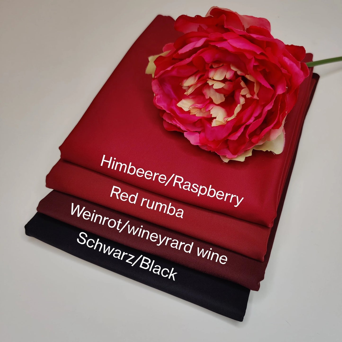 Mikrofaser, bi-elastische Wäscheware schwarz, weinrot, Himbeere, red rumba LingerieMeMade