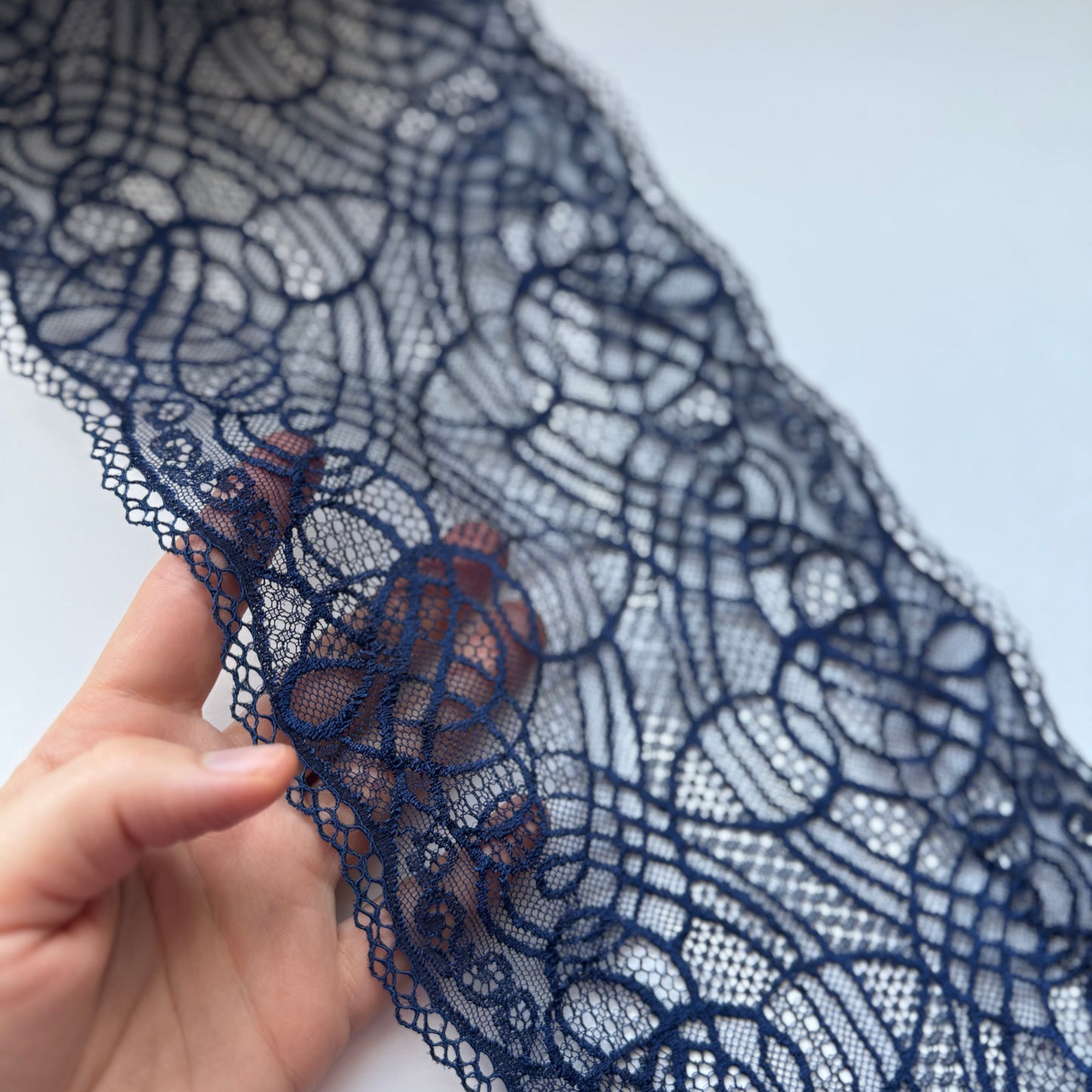 galloon stretch lace dark blue