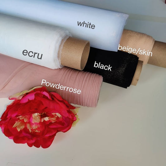 BH-Futter Marquisette Einzugware Stabilisierungsnetz zum Schwarz / Black