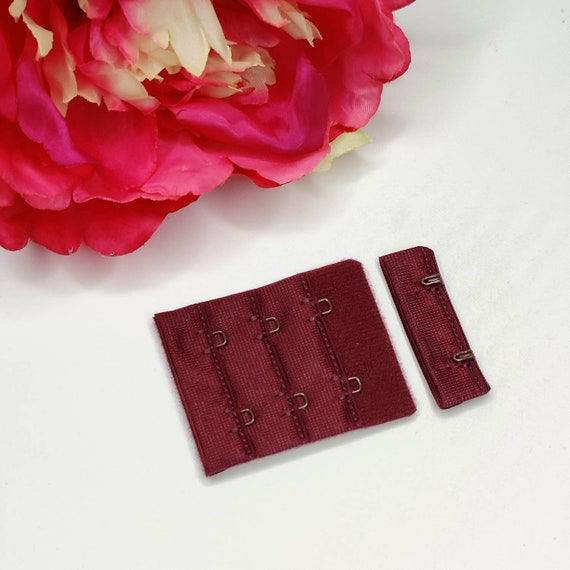 BH closure 2 x 3, color direction Burgundy/ Bra Hook Eye, Fastener, Closure Berry Idheyex17
