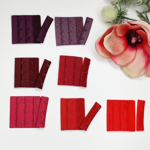 BH CHILIURE 3X3, 3x2 ROSSO, BERRY, Purple, Borgogna, Lilla. Chiusura del reggiseno, gancio, chiusante Idheyex17