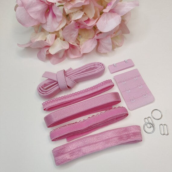 Haberdashery set for sewing bra Grenadine pink / bra notions and trimmings grenadine pink. IDbhkwx7