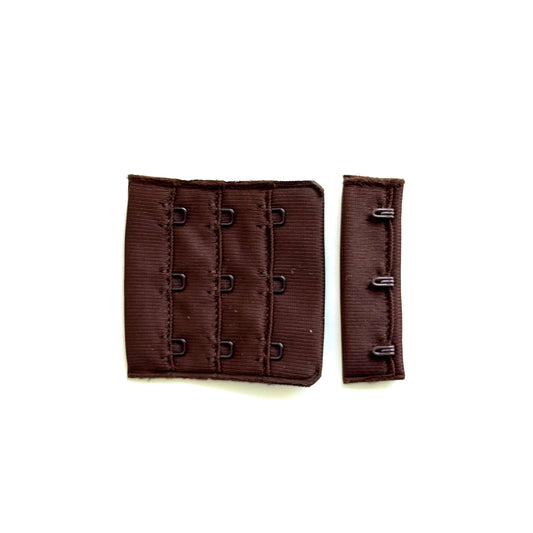 BH-Verschluss 3×3 Haken & Ösen Braun – für BH, Body & Korsett | Dessous-Zubehör
