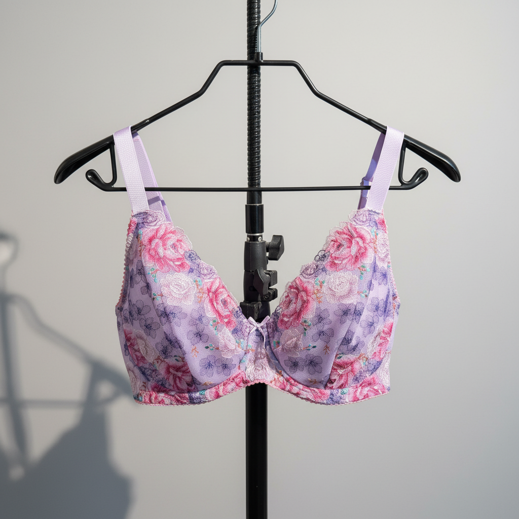 Pacchetto da cucito reggiseno e slip – pizzo ricamato, microfibra & maglia Powernet in lavanda | LingerieMeMade
