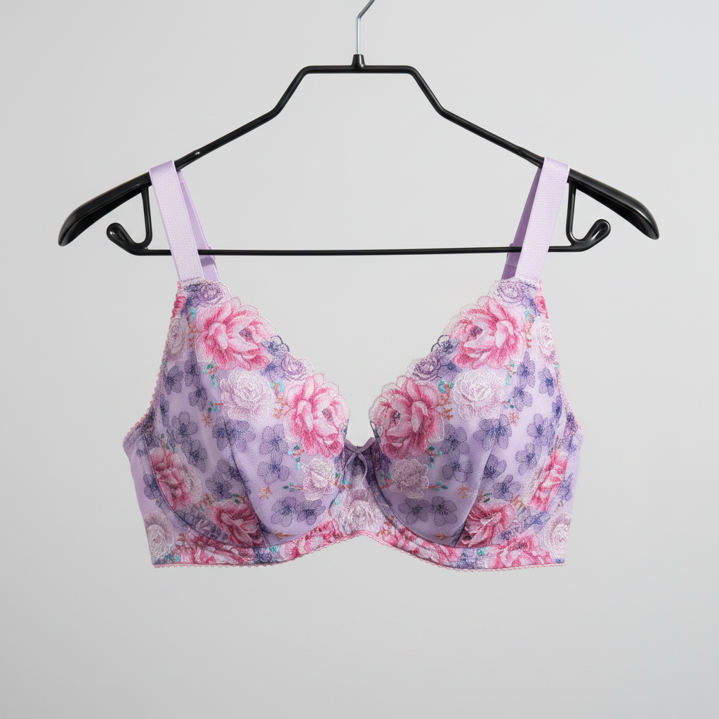 Pacchetto da cucito reggiseno e slip – pizzo ricamato, microfibra & maglia Powernet in lavanda | LingerieMeMade