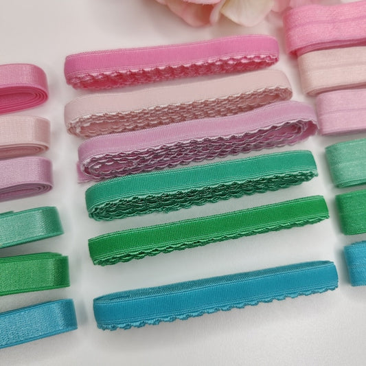 10 mm Unterbrustgummi mit Pikotkante – 6 Farben, Meterware für BH & Dessous
