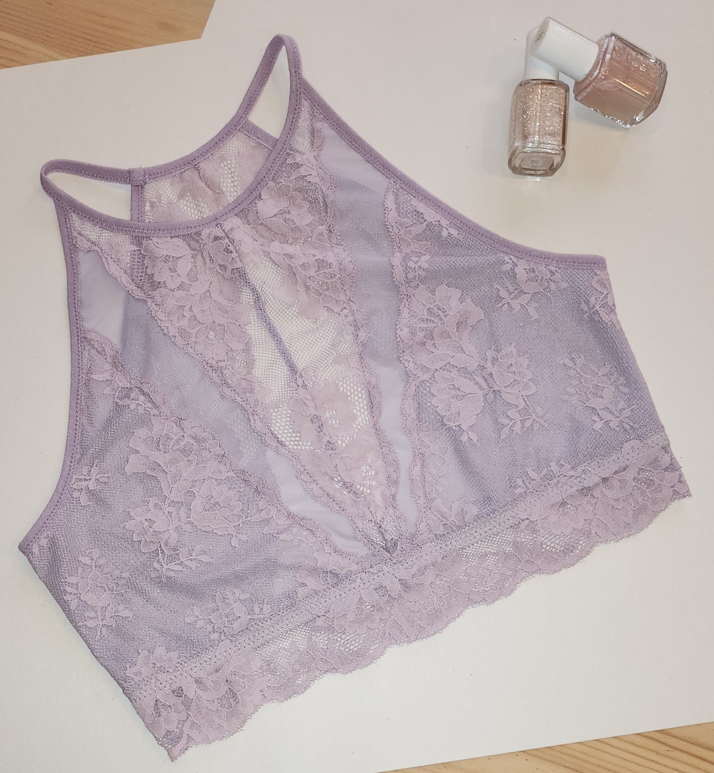 élastique <tc>Dentelle</tc> en mauve. Prix ​​au 1/2 mètre IDsx4