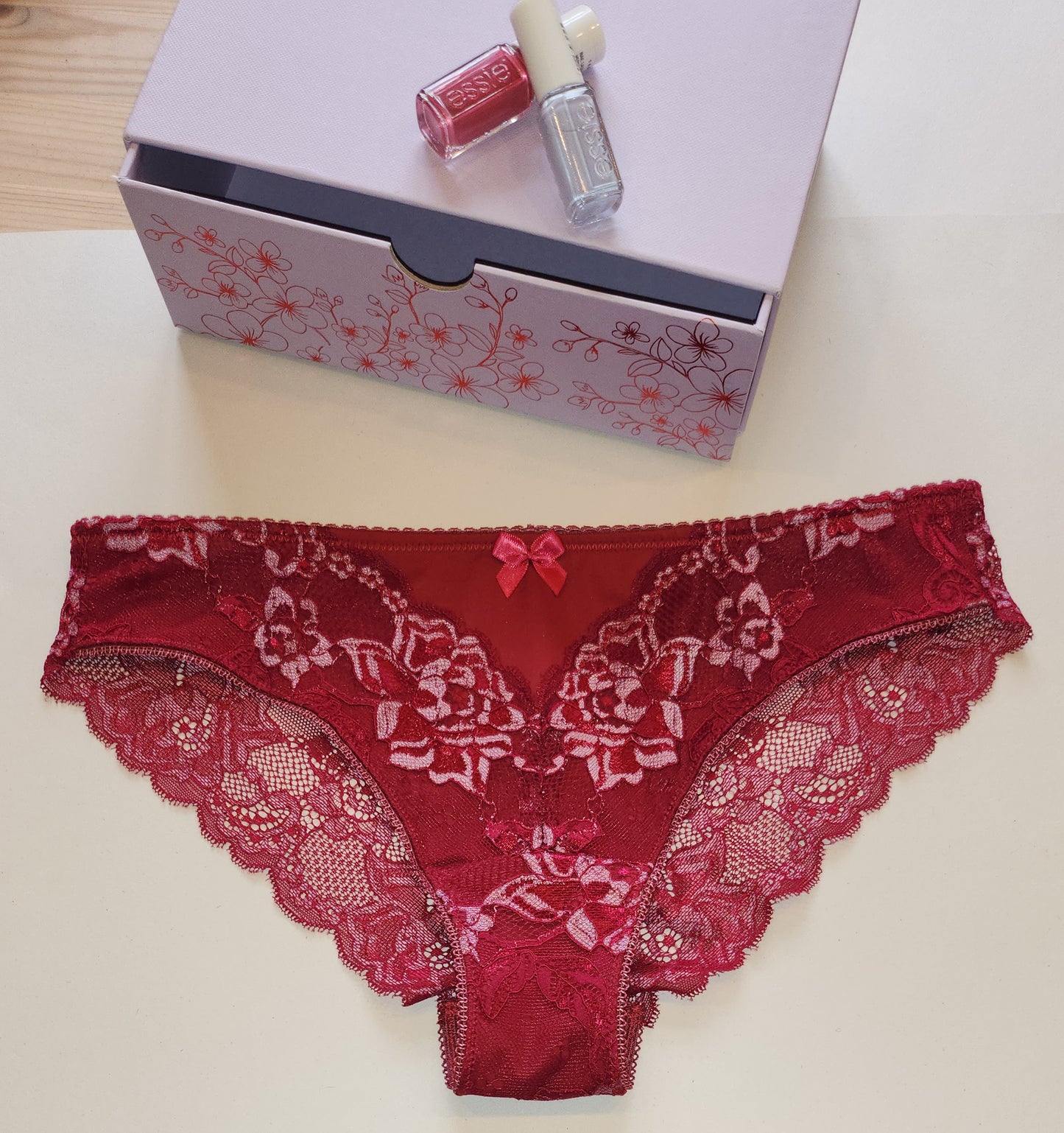 élastique <tc>Dentelle</tc> framboise/violet, baie. Prix ​​au 1/2 mètre IDsx4