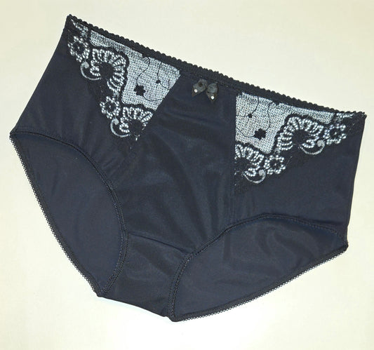 Confezione cucito per slip Diana con microfibra e <tc>Pizzo</tc>. nero. IDsnsx2