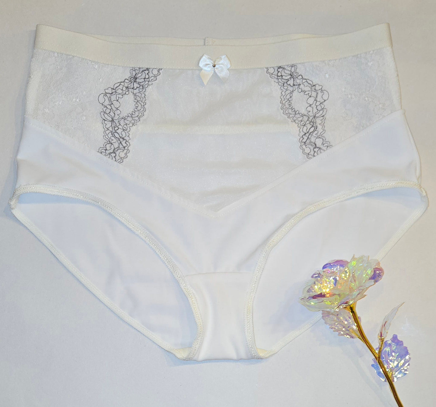 Naaipakket voor Diana slip met microvezel en <tc>Kant</tc>. beige. IDsnsx2