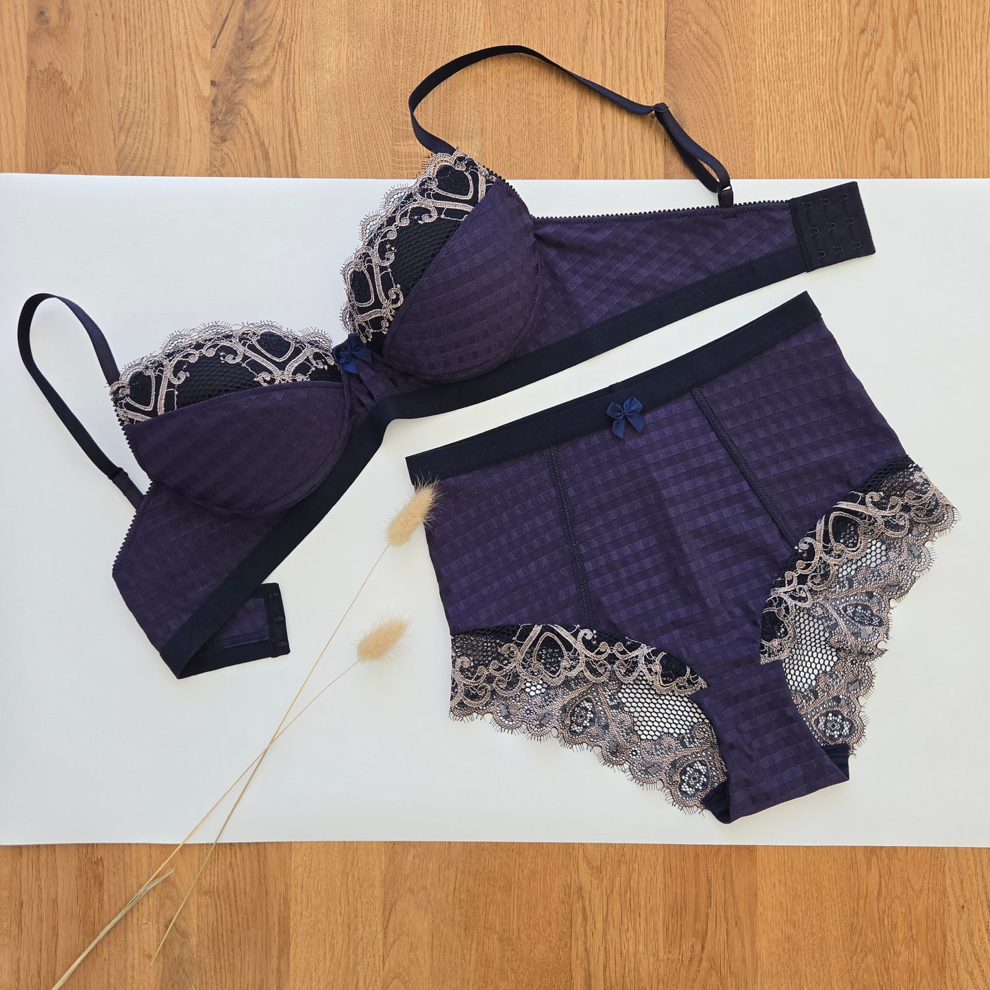 October-November Special including pattern. Sewing package for slip panty Thalia midnight blue. IDsnsx2