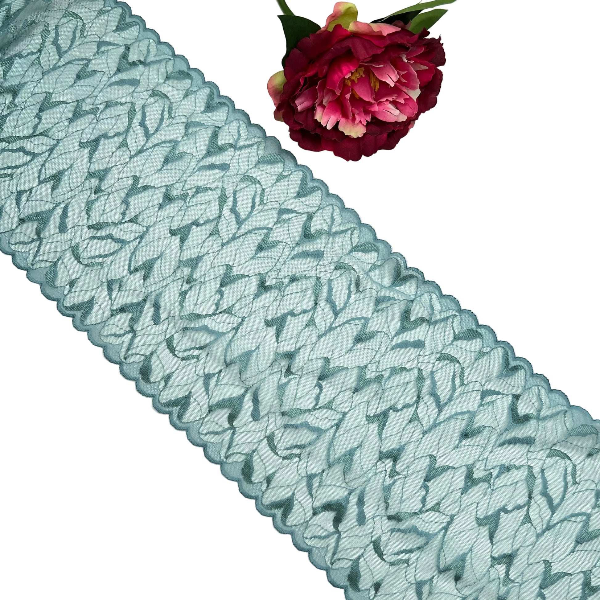 breite elastische Spitze smoky blue