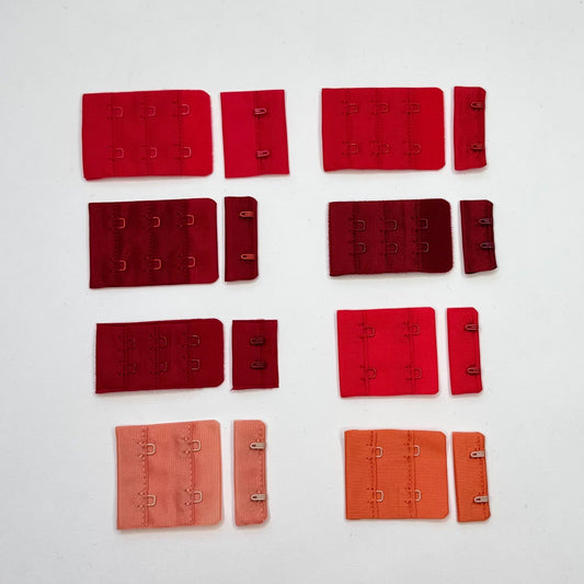 Cierre de sujetador 2 x 3 en rojo / gancho de sujetador rojo IDheyex17