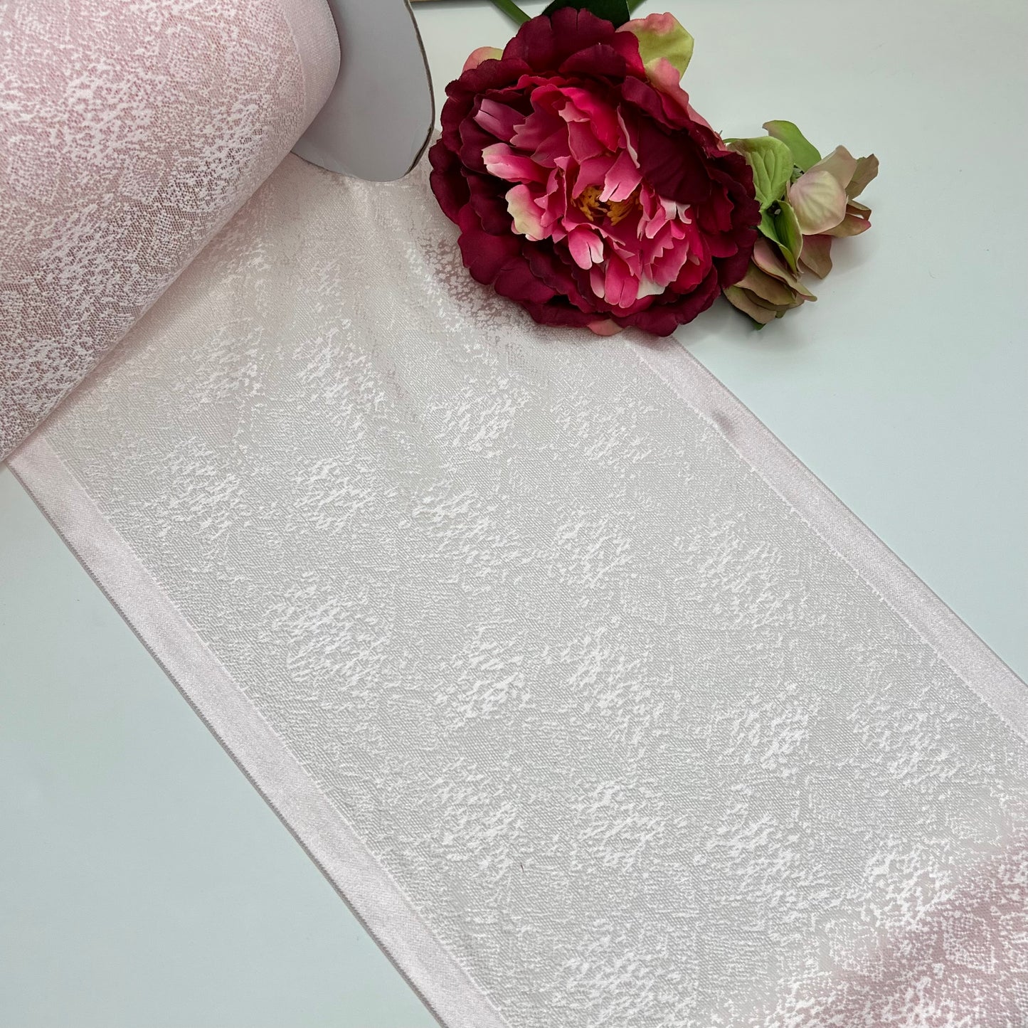 Breite elastische Spitze in pastel pink, Preis per 1/2 Meter