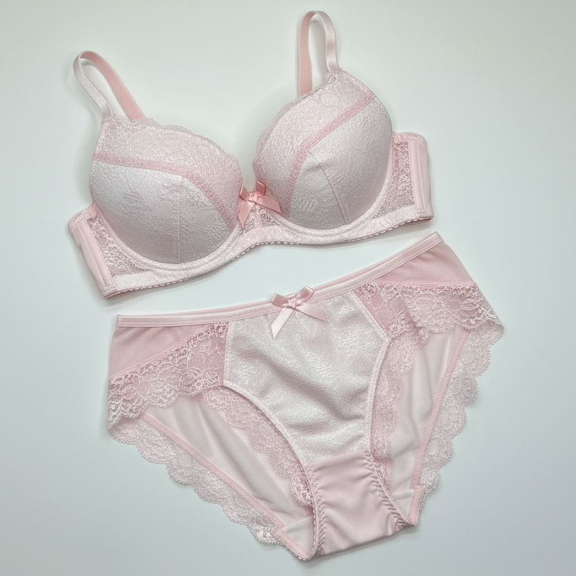 Breite elastische Spitze in pastel pink, Preis per 1/2 Meter