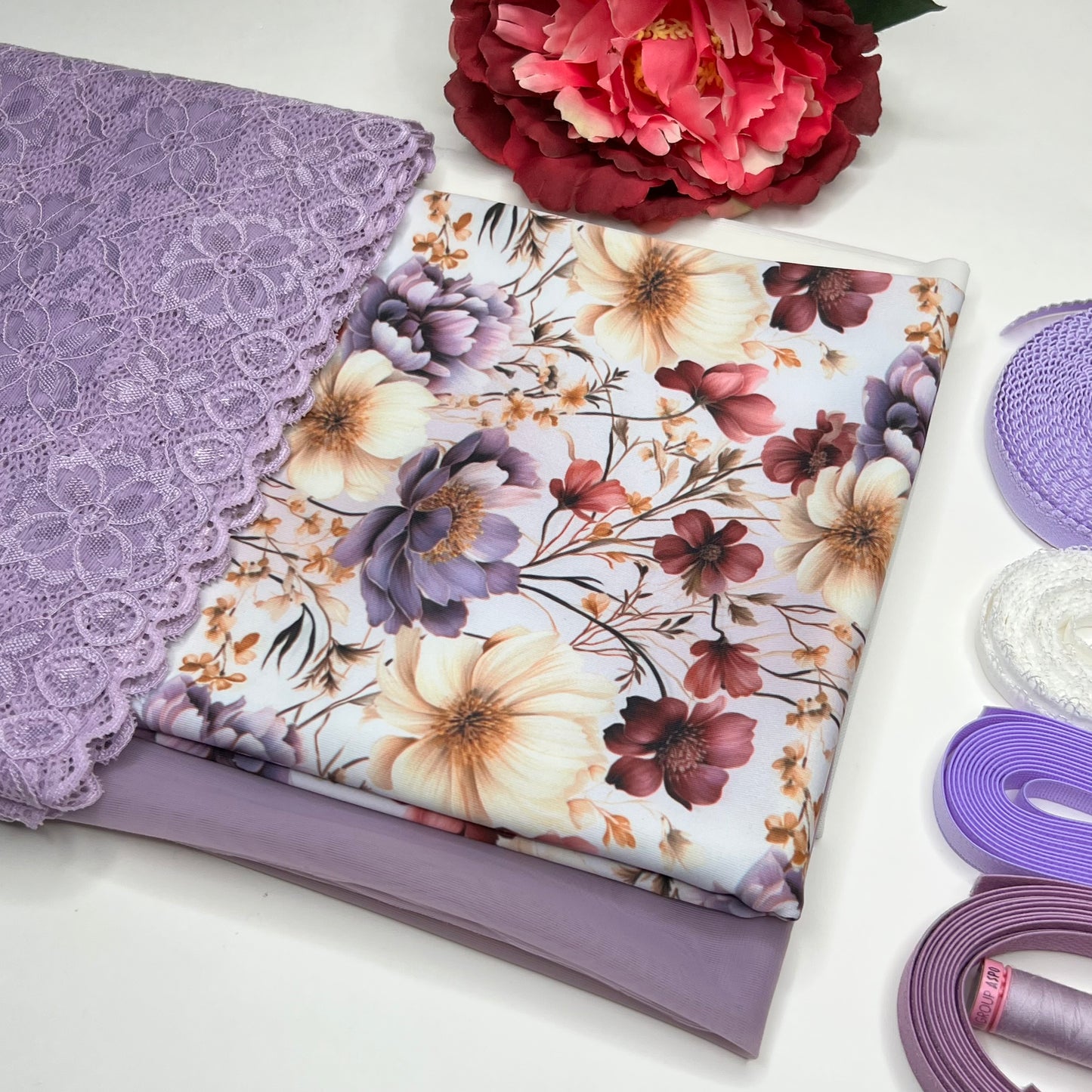 Microfibra "lavender blossom". Collezione aprile