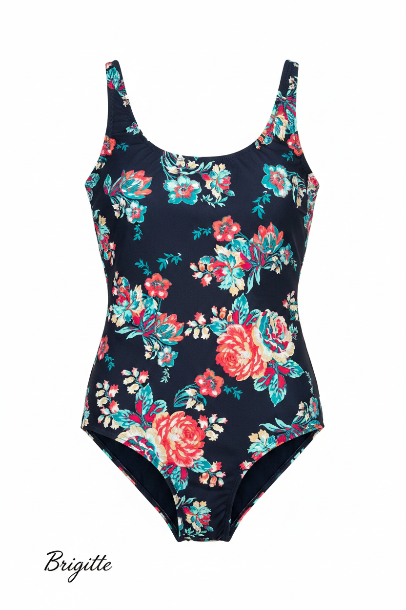 Kit de costura traje de baño Brigitte | Incluye patrón | Azul medianoche | Talla S-M & L-XL
