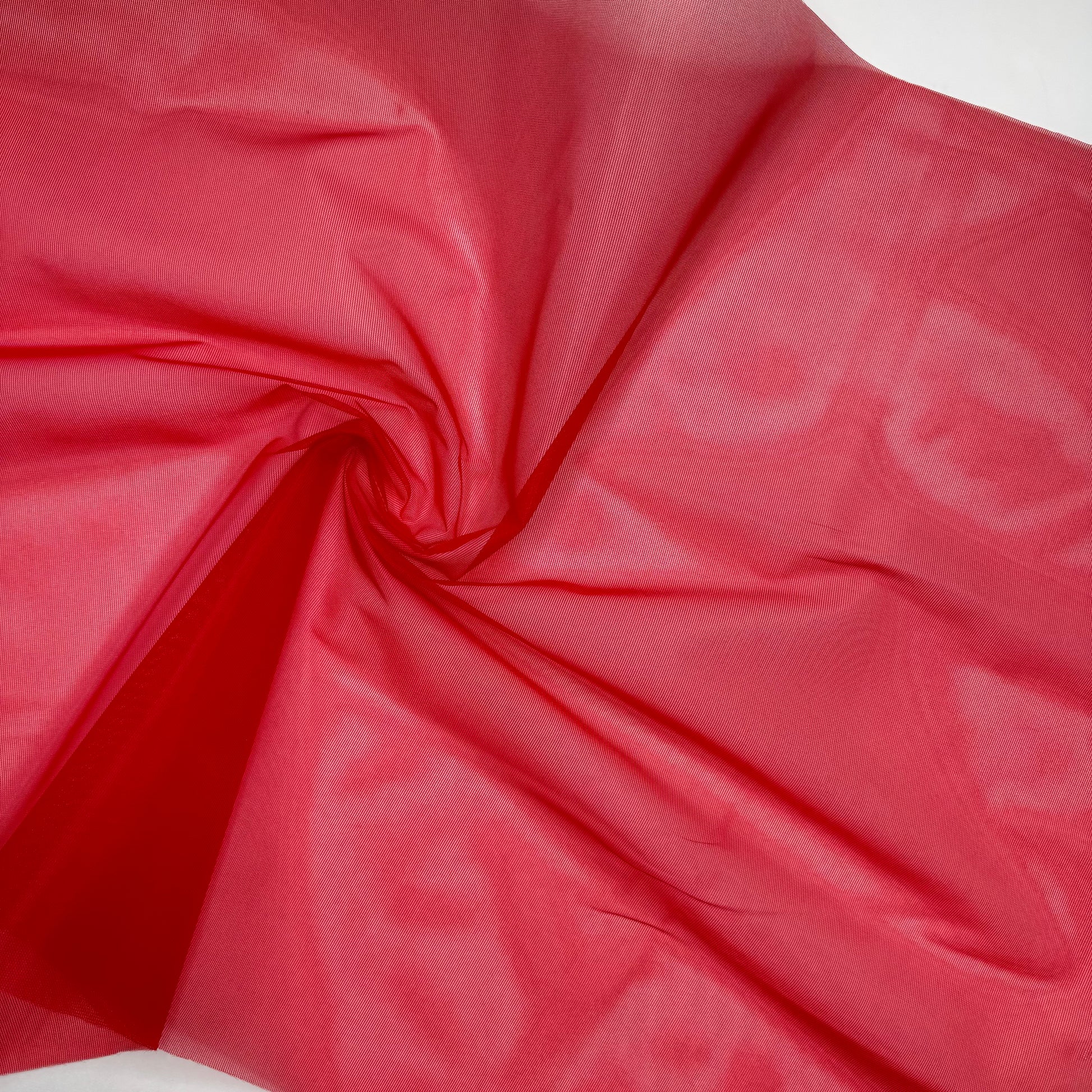 BH-Futter Marquisette Einzugware Rot – 100 % Polyamid, nicht-elastisch | Bra Tulle