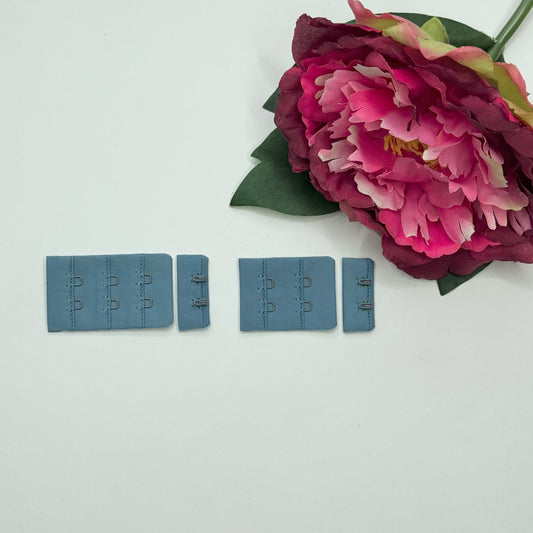 BH-Verschluss 2×2 & 2×3 Haken & Ösen – Arctic Blue | Bra Hook & Eye