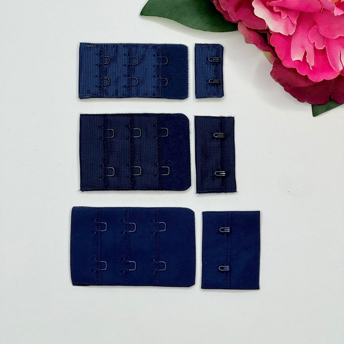 BH-Verschluss 2×3 Haken & Ösen – Dunkelblau, Midnight Blue, Saphirblau | Bra Hook & Eye dark blue