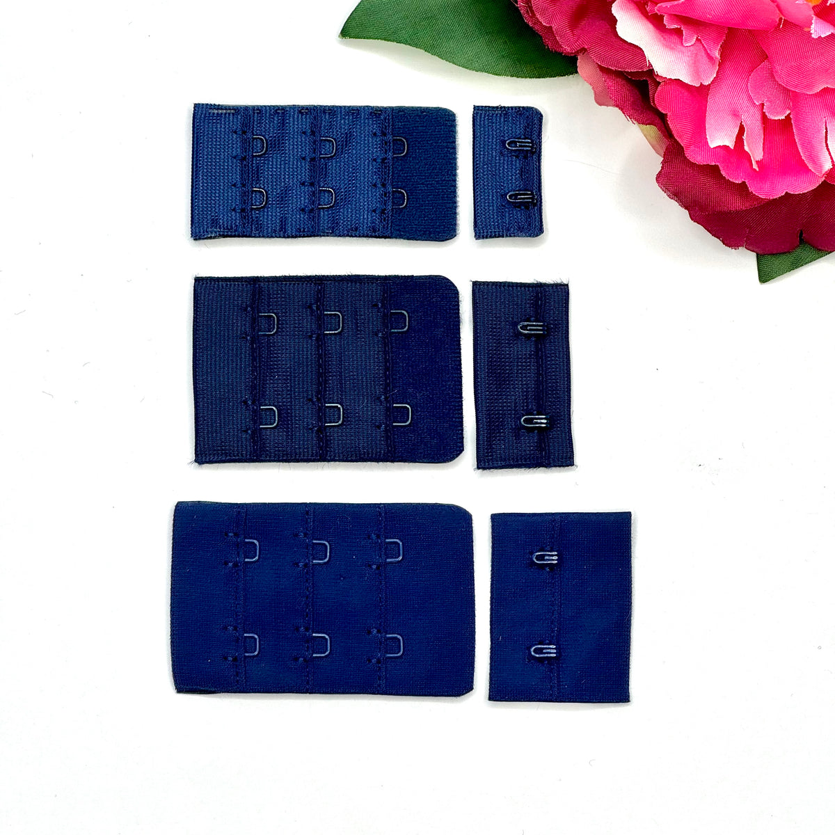 BH-Verschluss 2×3 Haken & Ösen – Dunkelblau, Midnight Blue, Saphirblau | Bra Hook & Eye dark blue