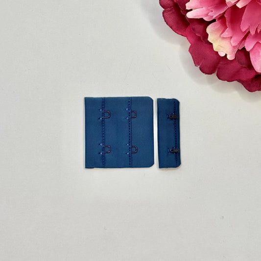 BH-Verschluss 2x2 –  Topaz Blau | Hook & Eye Closure 42x44mm