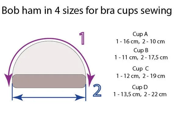 Bügelei für BH Körbchen zum bügeln und drapieren  / Bob ham for bra cups sewing, ironing, draping LingerieMeMade