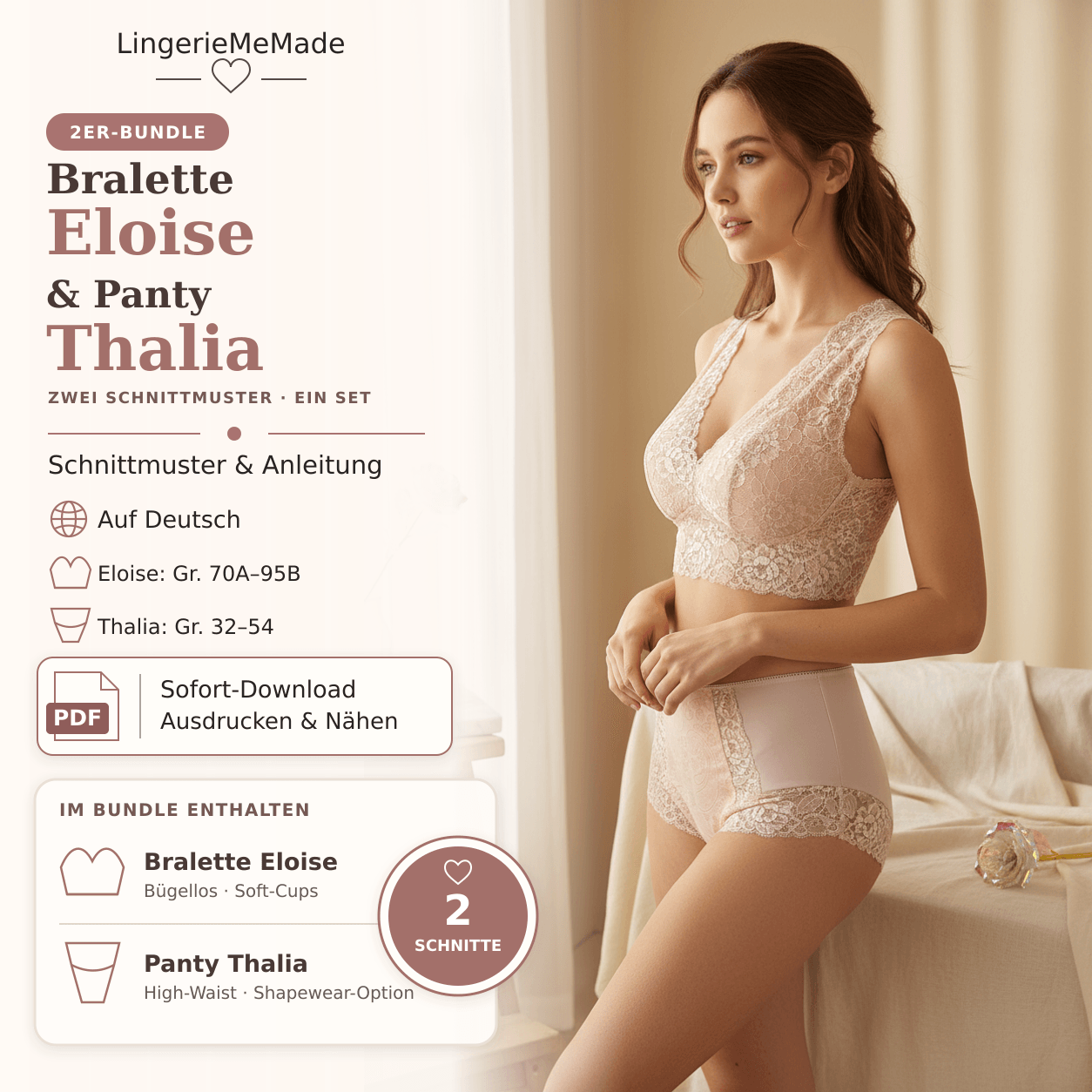 Bundle: Bralette Eloise & Slip Thalia – zwei Schnittmuster, ein perfektes Set