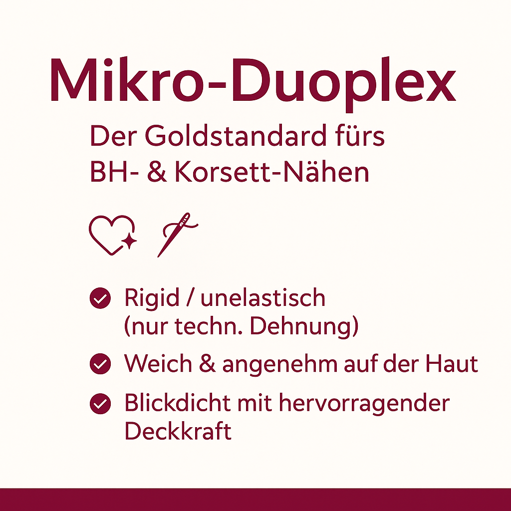 Mikro-Duoplex.Der Goldstandard fürs BH- & Korsett-Nähen
