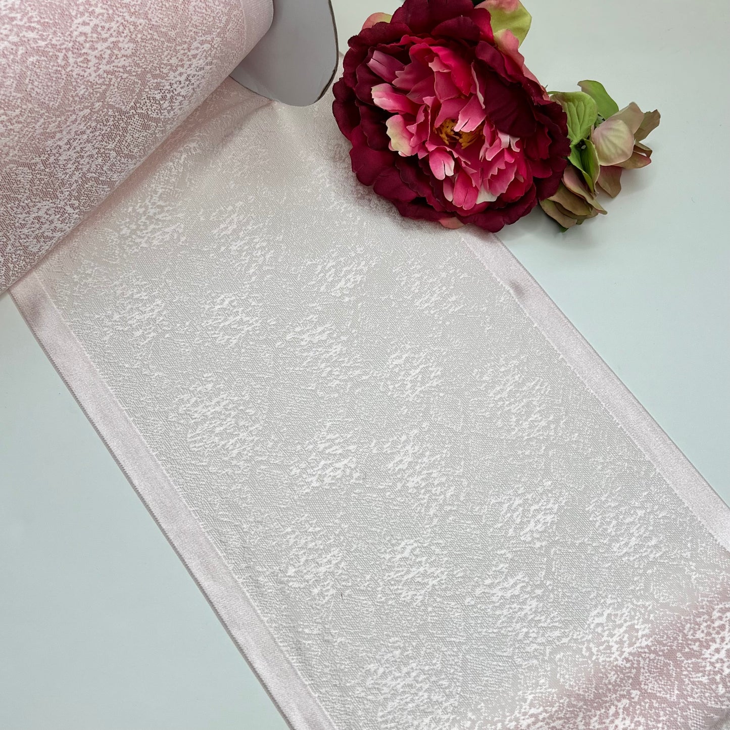 Breite elastische Spitze in pastel pink, Preis per 1/2 Meter