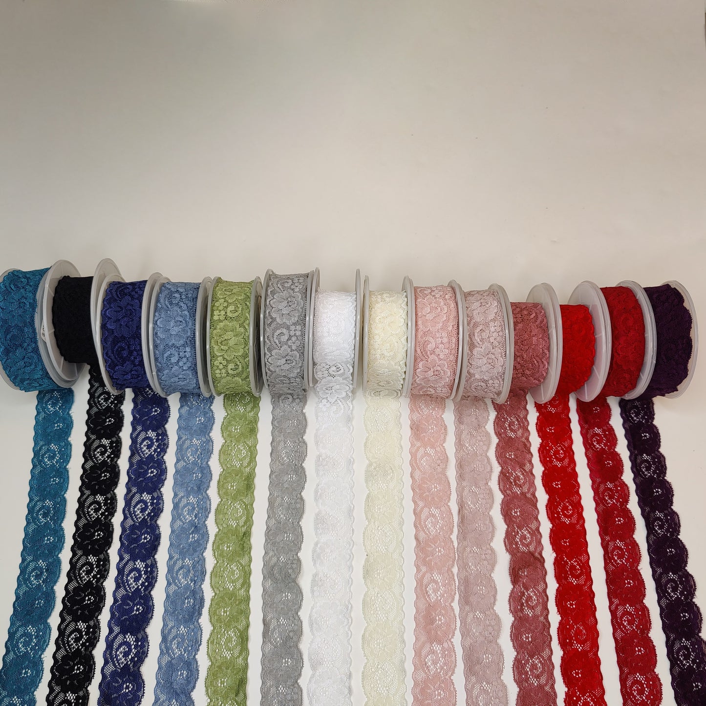 Elastische Spitzenborte 3 cm | 12 Farben | Meterware | BH, Slip & Lingerie