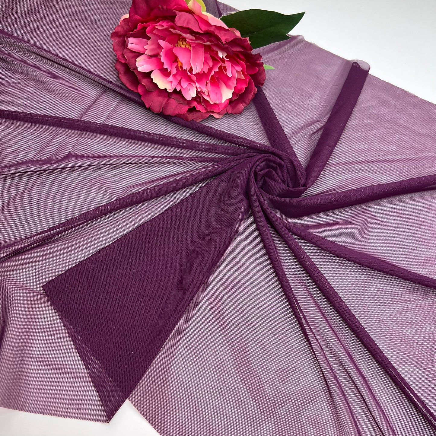 0,5 m tulle elastico, rete elasticizzata, rete elastica per cucire reggiseno e slip. Direzione colore bacca / prugna / melanzana IDpwx8