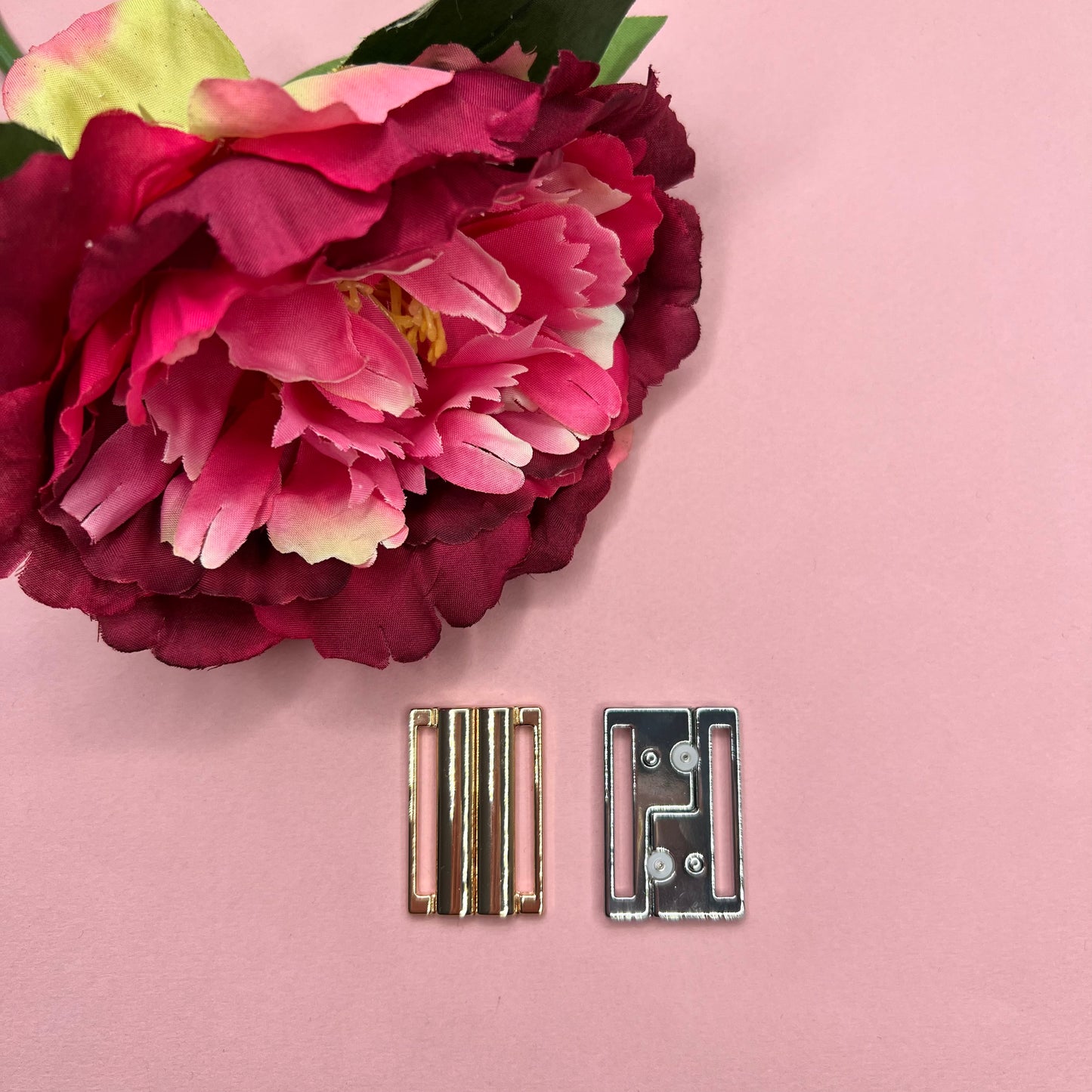 Cierre de bikini de 30-38 mm con clip en oro / plata, cierre metálico de alta calidad para bikini, sujetador o bañador IDheyex17