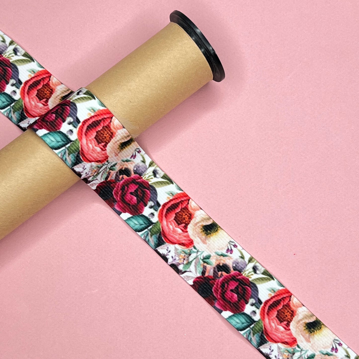 38 mm breites Gummi mit Muster, bedruckt. Unterbrustgummi/ Gummi für Leggins, Bademode, Dessous, Boxershorts IDelx19