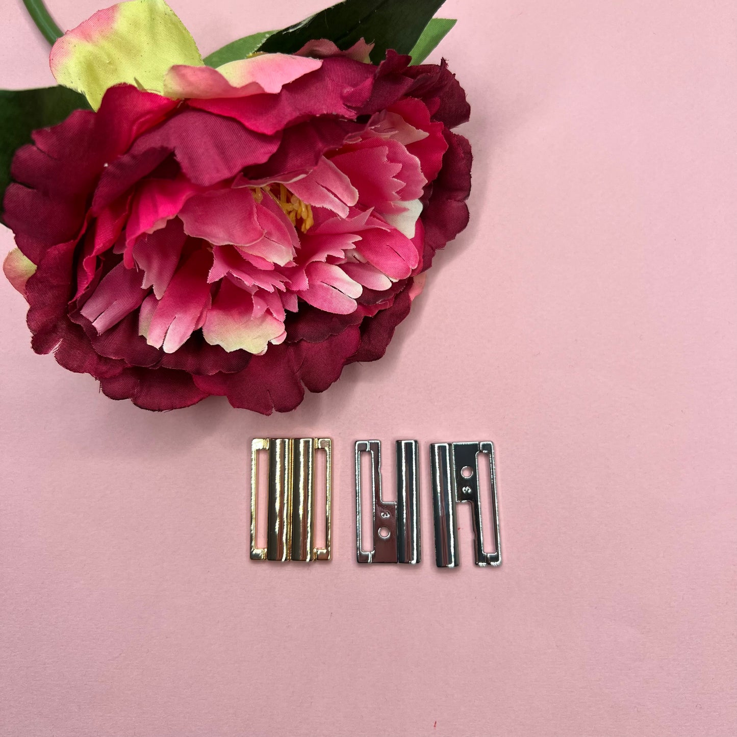 Cierre de bikini de 30-38 mm con clip en oro / plata, cierre metálico de alta calidad para bikini, sujetador o bañador IDheyex17