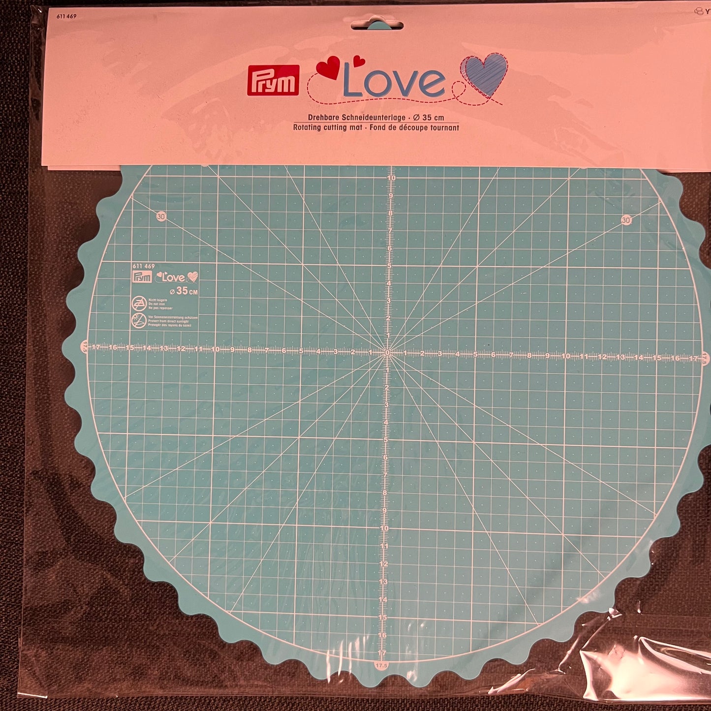 Prym Love tagliere rotante (rotondo/ Ø 35 cm/ turchese). IDssgx12