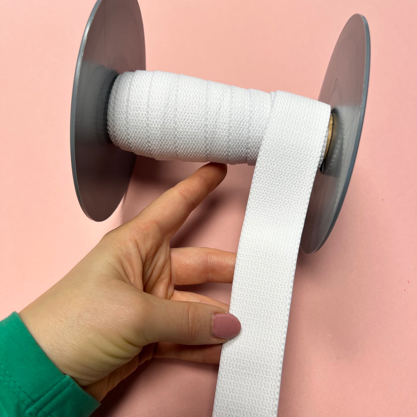 3 cm breites Gummi in weiß