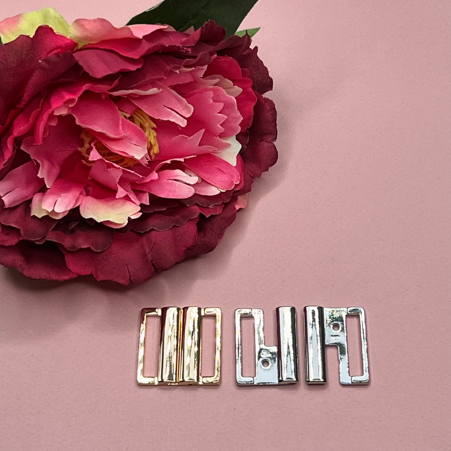 Cierre de bikini de 25-32 mm con clip en oro / plata, cierre metálico de alta calidad para bikini, sujetador o bañador IDheyex17