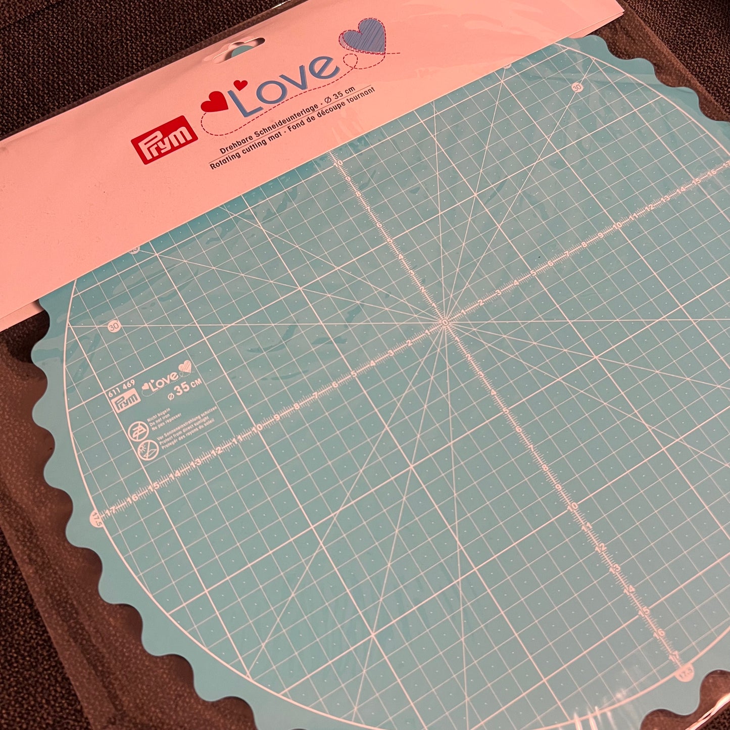 Prym Love tagliere rotante (rotondo/ Ø 35 cm/ turchese). IDssgx12