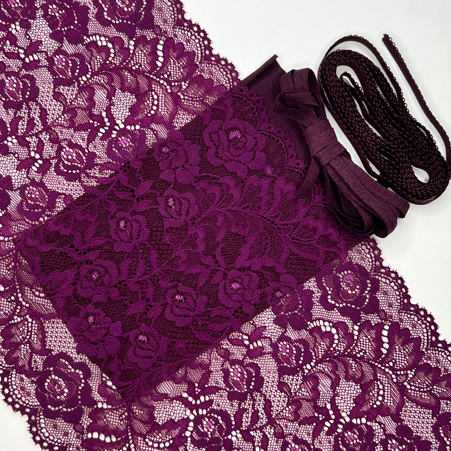 Sewing kit for panties LacyLover in plum