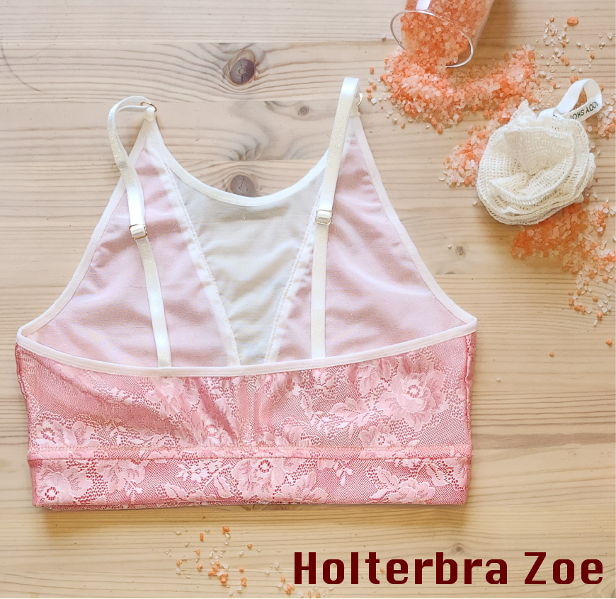 Set da cucito grande per 2 reggiseni e mutandine o pacchetto cucito con pizzo, powernet e tessuto strutturato in corallo IDnsx1